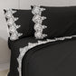 Percale Sheets with Lace, Black Cotton Double Sheets