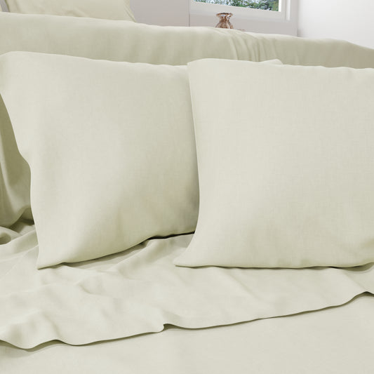 Percale sheets, Cream cotton double sheets