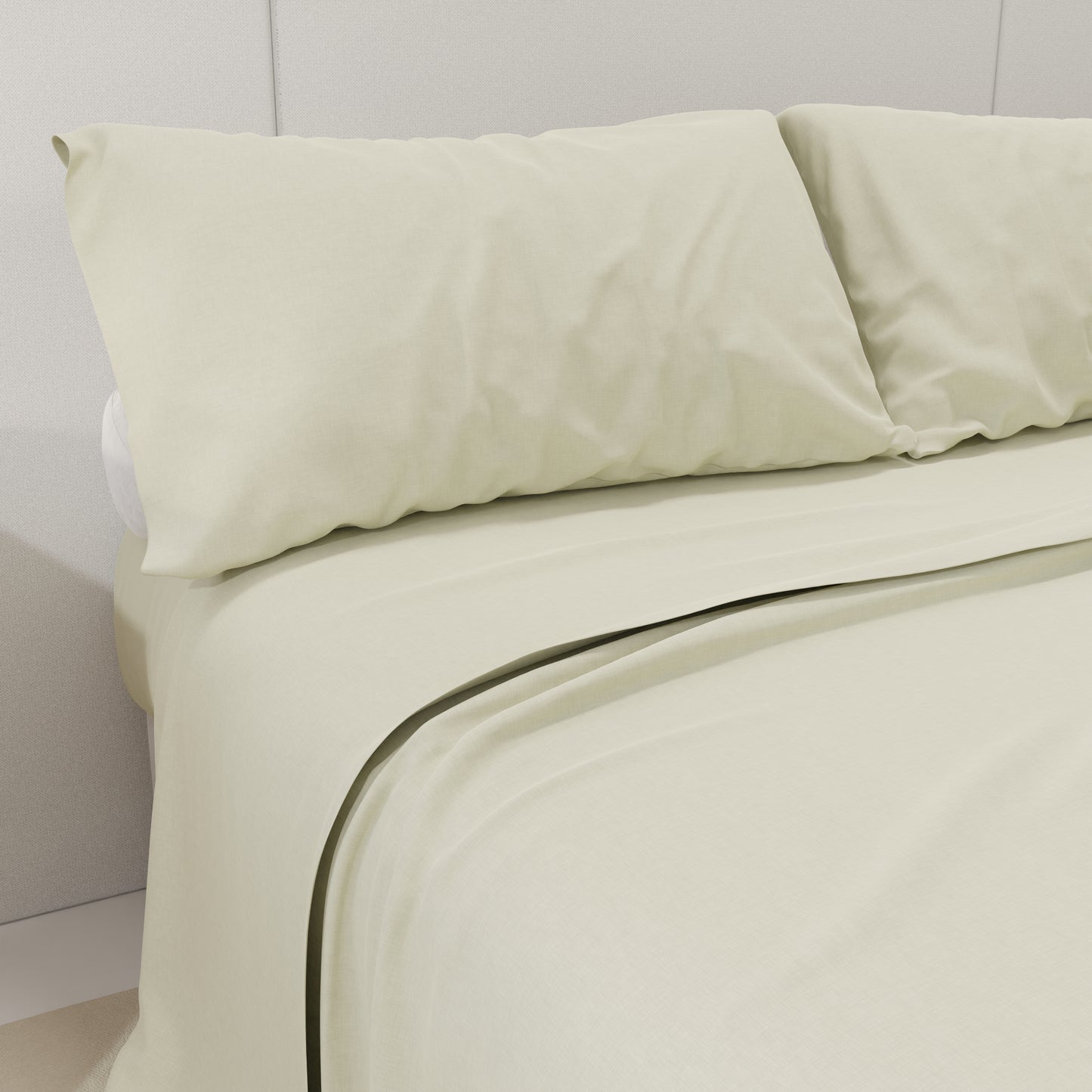 Percale sheets, Cream cotton double sheets