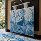Copriforno per Cucina in Stampa Digitale Corallo Blu
