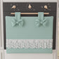 Elegant Shabby Chic Oven Cover with Lace and Teal Bows