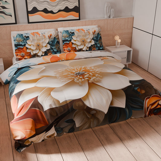 Copripiumino Matrimoniale, Singolo, Una Piazza e Mezza, Floreale 05-10