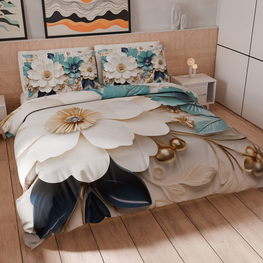 Copripiumino Matrimoniale, Singolo, Una Piazza e Mezza, Floreale 05-19