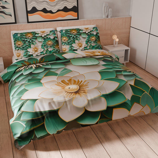 Copripiumino Matrimoniale, Singolo, Una Piazza e Mezza, Floreale 05-7