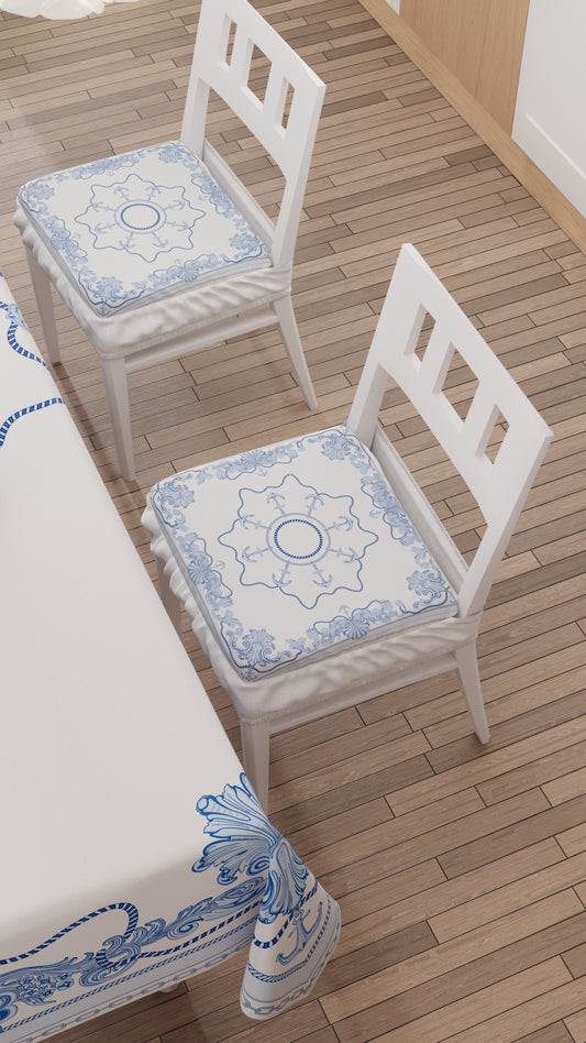 Coussins pour Chaises avec Élastique Housse de Chaise en Impression Numérique Ancre