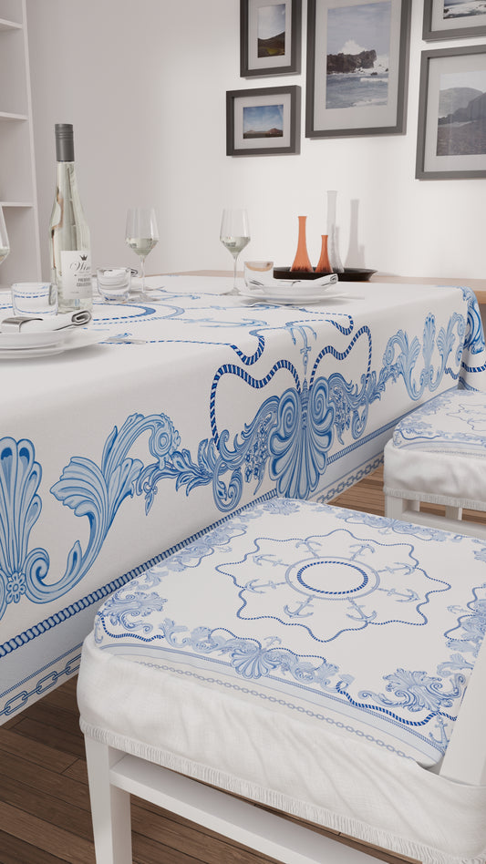 Coussins pour Chaises avec Élastique Housse de Chaise en Impression Numérique Ancre