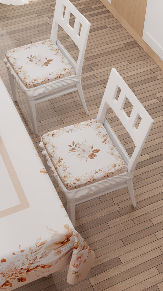 Coussins pour chaises avec élastique Housses de chaise en impression numérique Autumn Flowers