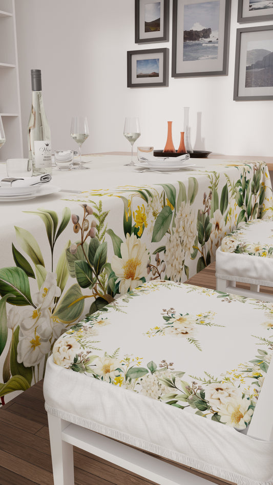 Coussins pour Chaises avec Élastique Housse de Chaise en Impression Numérique Botanique