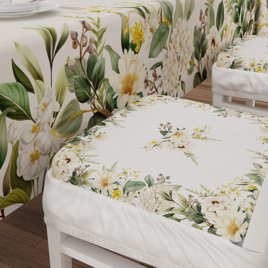 Coprisedia con Elastico Botanical | Stampa Digitale 4K | Set 2 o 6 Pz