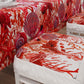 Coprisedia con Elastico Corallo Rosso | Stampa Digitale 4K | Set 2 Pz
