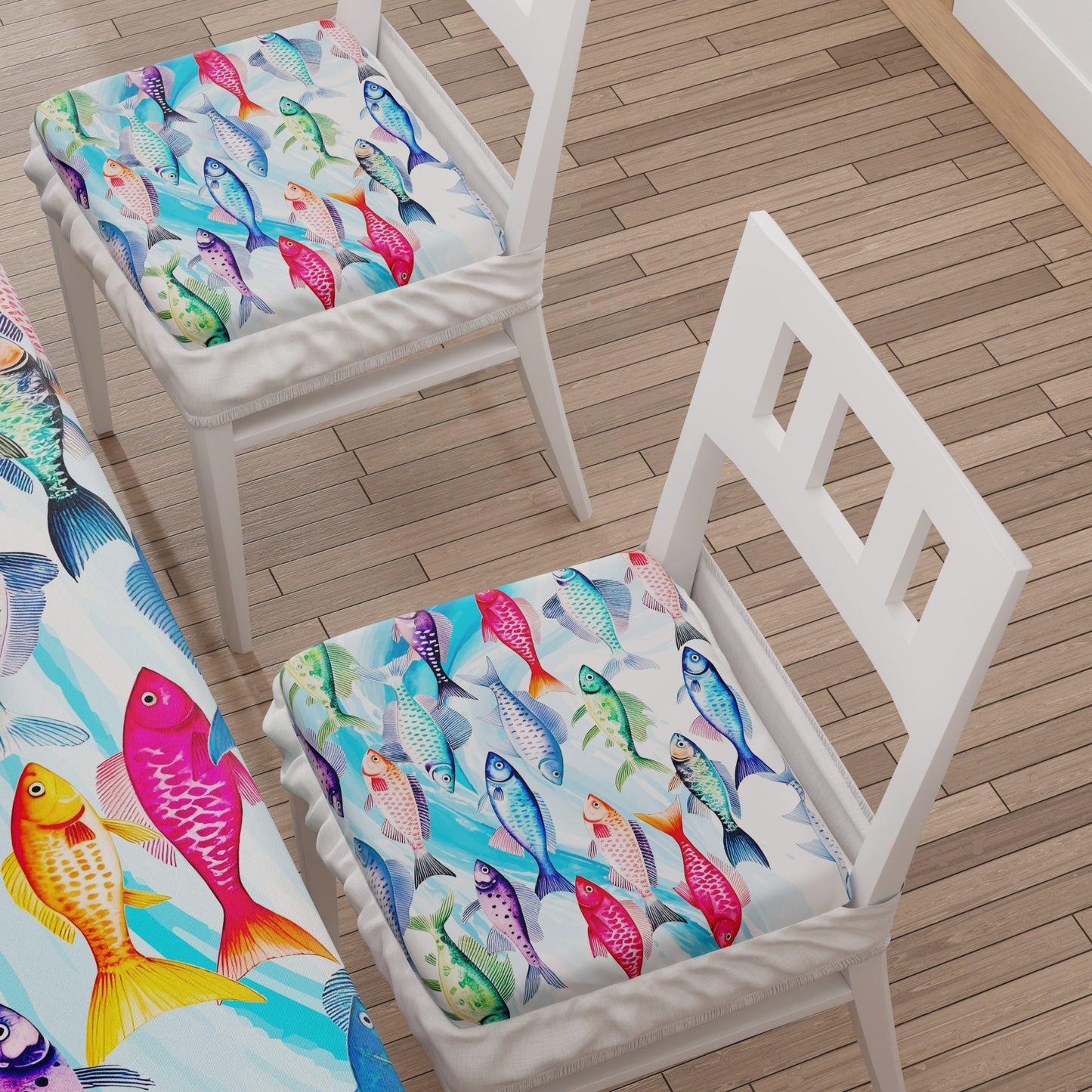 Coprisedia con Elastico Fishes Pesci | Stampa Digitale 4K | Set 2 Pz