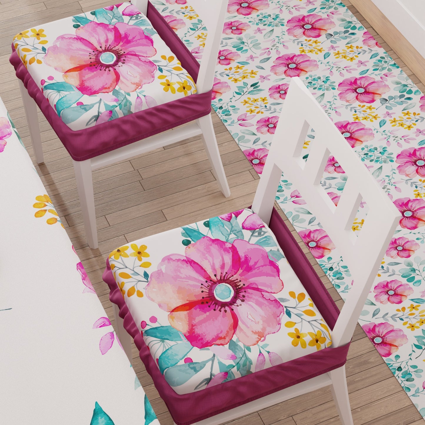 Coprisedia con Elastico Floreale-01 | Stampa Digitale 4K | Set 2 o 6 Pz