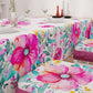Chair Cushions with Elastic Chair Cover in Digital Print Floral 2 Pieces 01