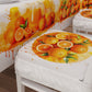 Coussins pour Chaises avec Élastique Housse de Chaise en Impression Digitale Fruit Orange - Orange