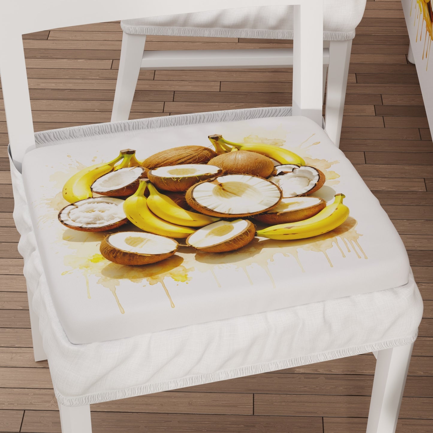 Coprisedia con Elastico Fruit Beige Cocco Banana | Stampa 4K | 2 o 6 Pz