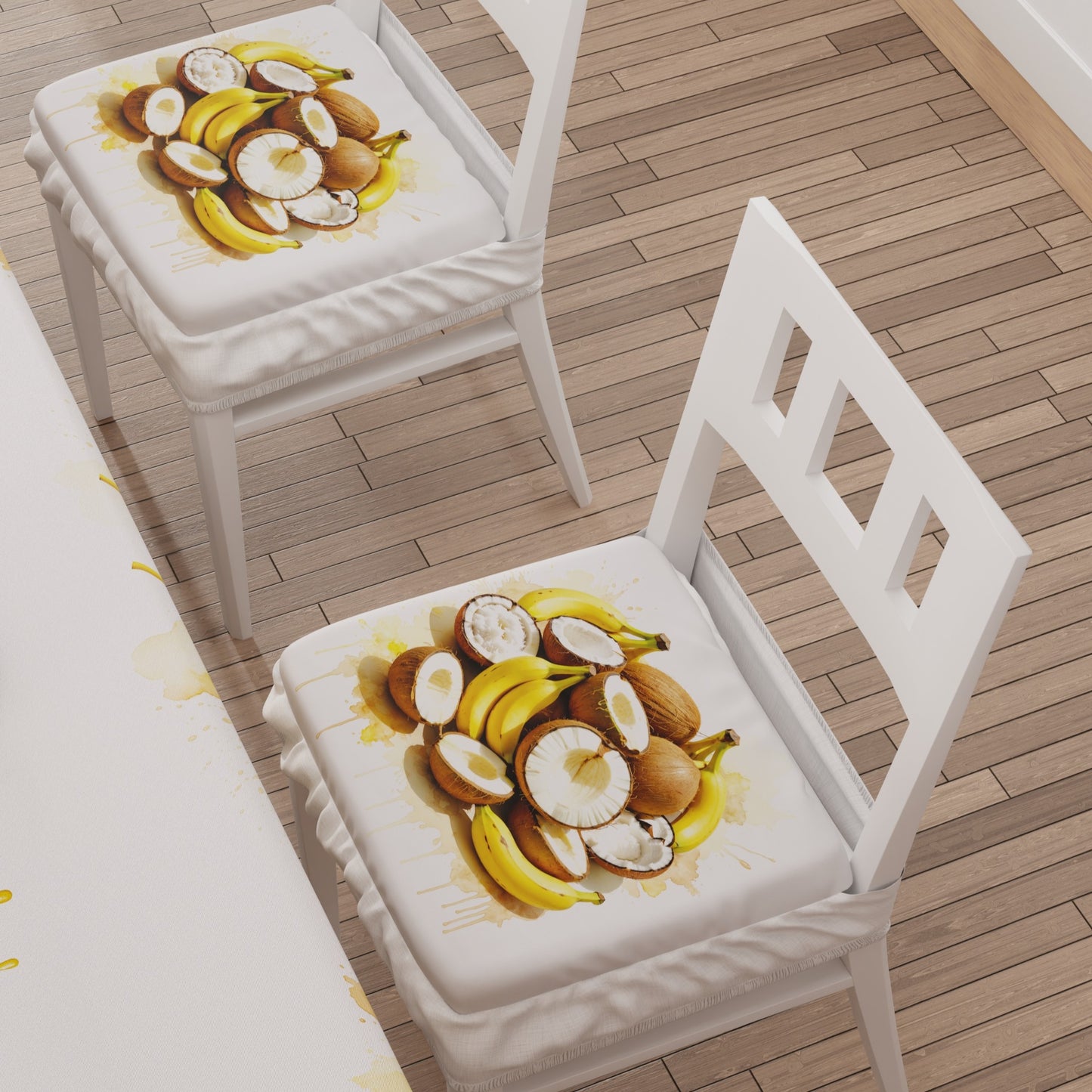 Coprisedia con Elastico Fruit Beige Cocco Banana | Stampa 4K | 2 o 6 Pz