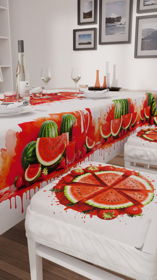 Coprisedia con Elastico Fruit Rosso Melone Fragola | Stampa 4K | 2 o 6 Pz
