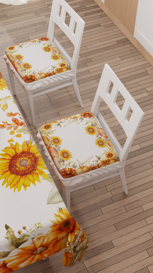 Coussins pour chaises avec élastique Housses de chaise en impression numérique Pumpkin