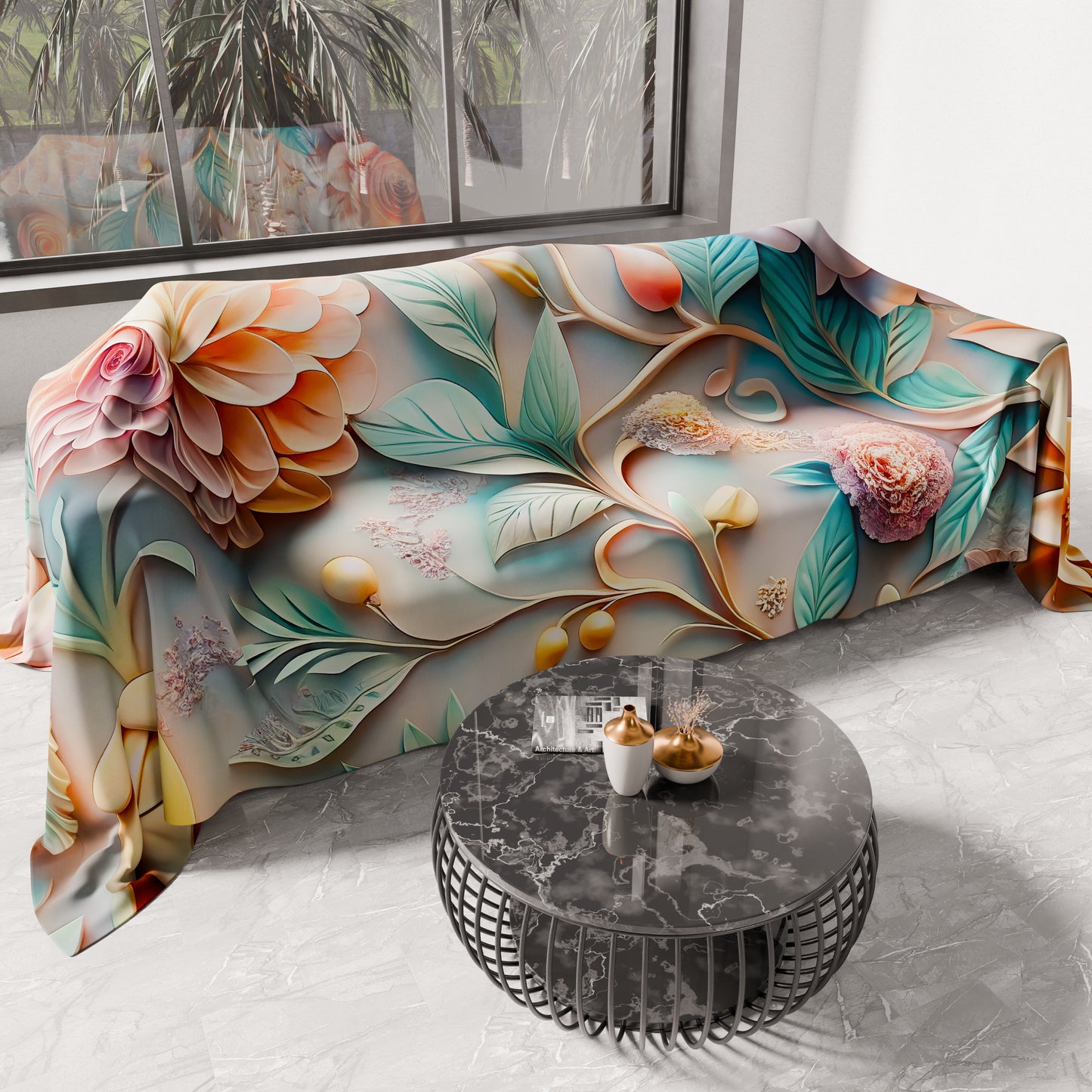 Copriletto Estivo, Coperta Leggera, Lenzuola Copriletto Floreale 05-11