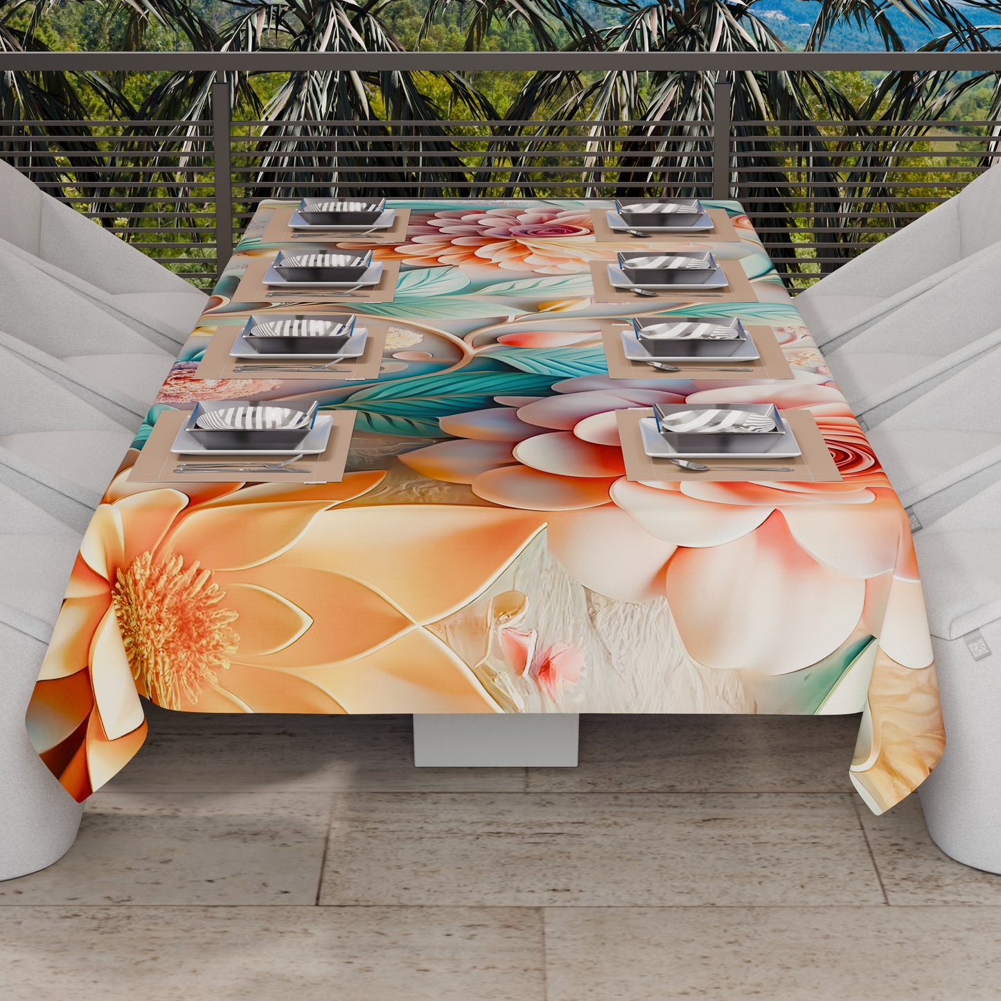 Telo Arredo Copridivano, Copriletto, Copritavolo e Copritutto in Microfibra | Fantasia Floreale 05-11