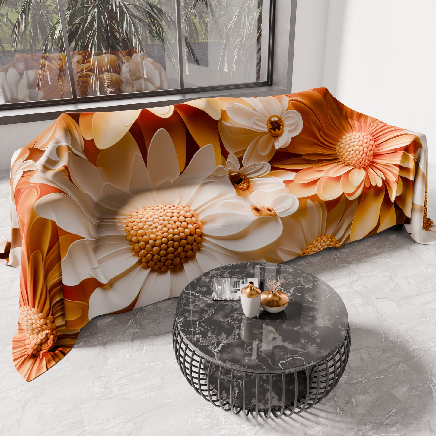 Copriletto Estivo, Coperta Leggera, Lenzuola Copriletto Floreale 05-2