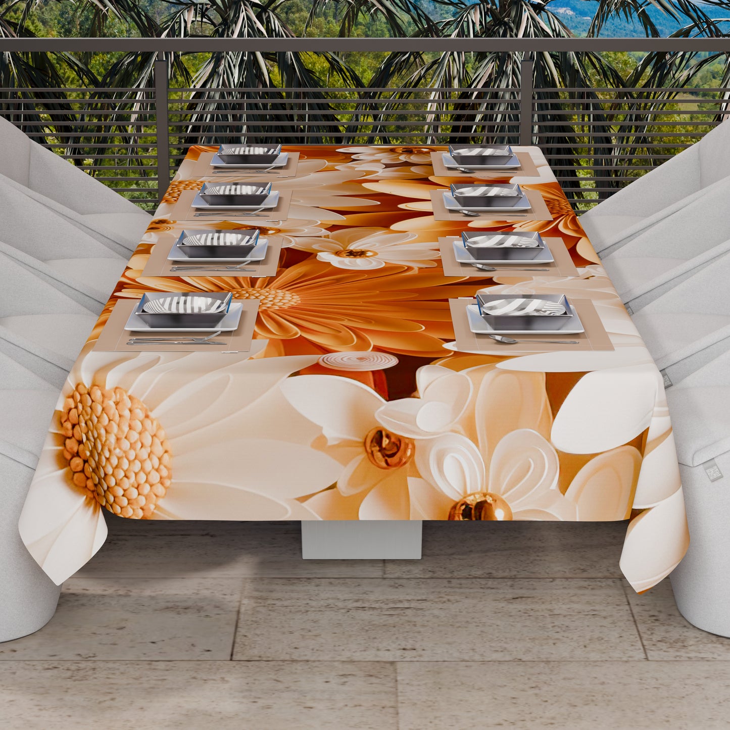 Telo Arredo Copridivano, Copriletto, Copritavolo e Copritutto in Microfibra | Fantasia Floreale 05-2