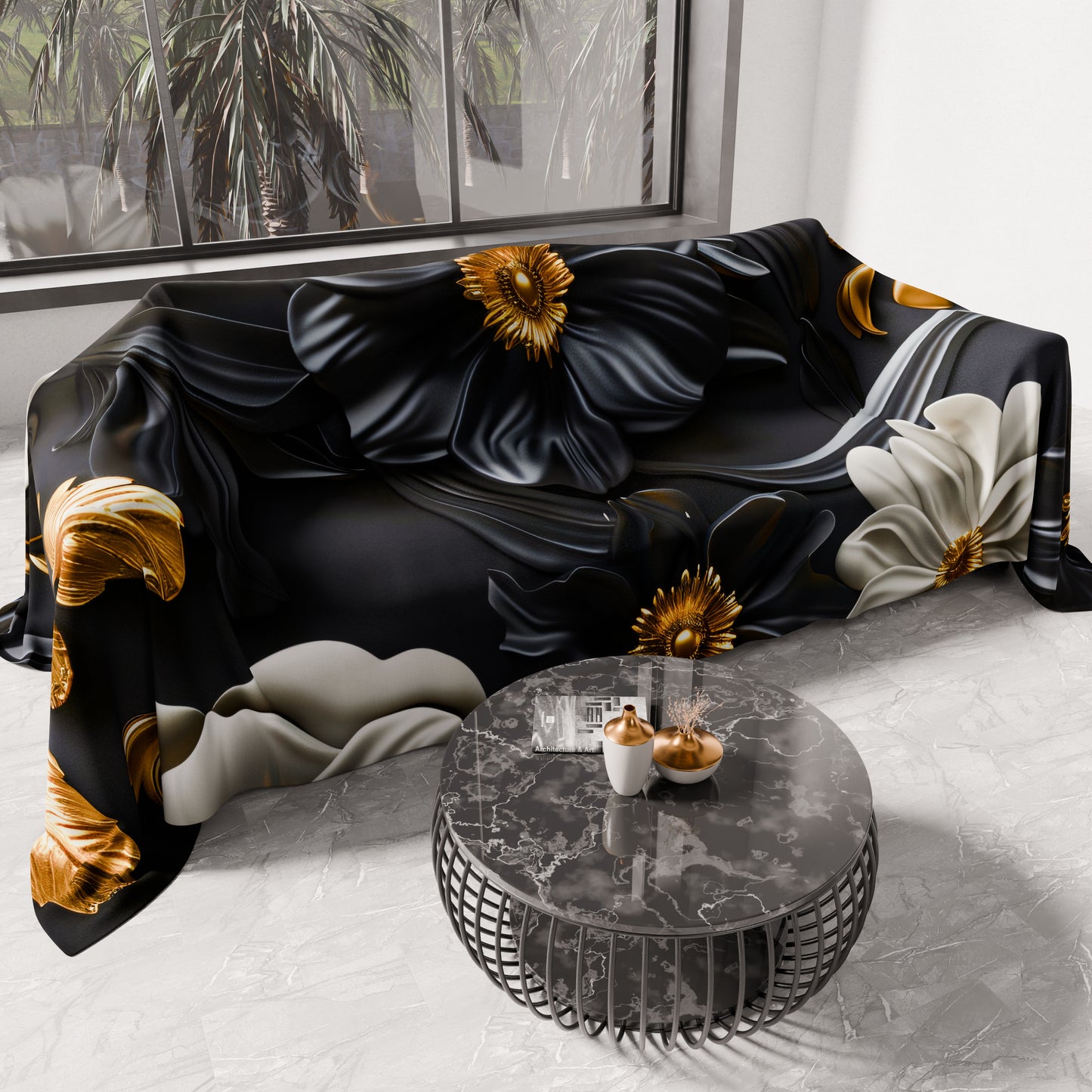 Copriletto Estivo, Coperta Leggera, Lenzuola Copriletto Floreale 05-6