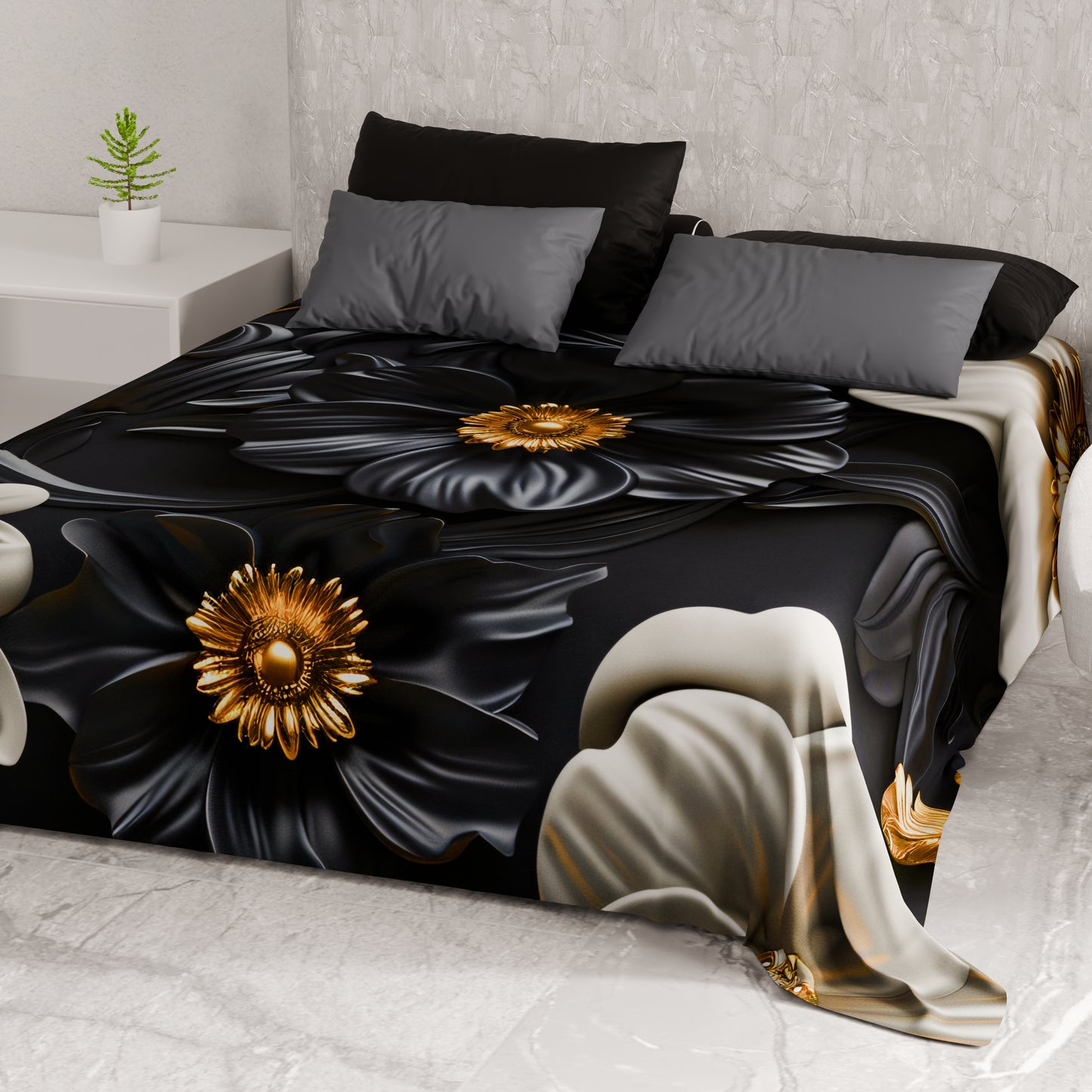 Telo Arredo Copridivano, Copriletto, Copritavolo e Copritutto in Microfibra | Fantasia Floreale 05-6