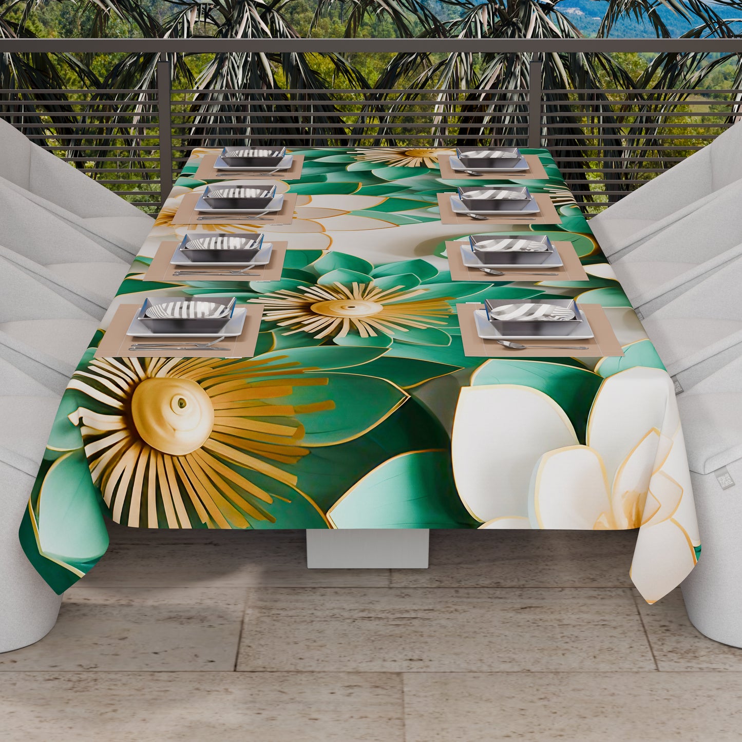 Telo Arredo Copridivano, Copriletto, Copritavolo e Copritutto in Microfibra | Fantasia Floreale 05-7