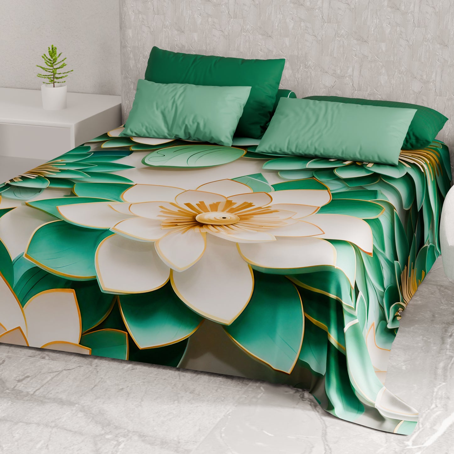 Telo Arredo Copridivano, Copriletto, Copritavolo e Copritutto in Microfibra | Fantasia Floreale 05-7