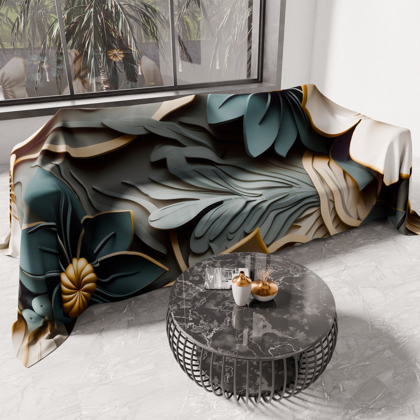 Copriletto Estivo, Coperta Leggera, Lenzuola Copriletto Floreale 05-8