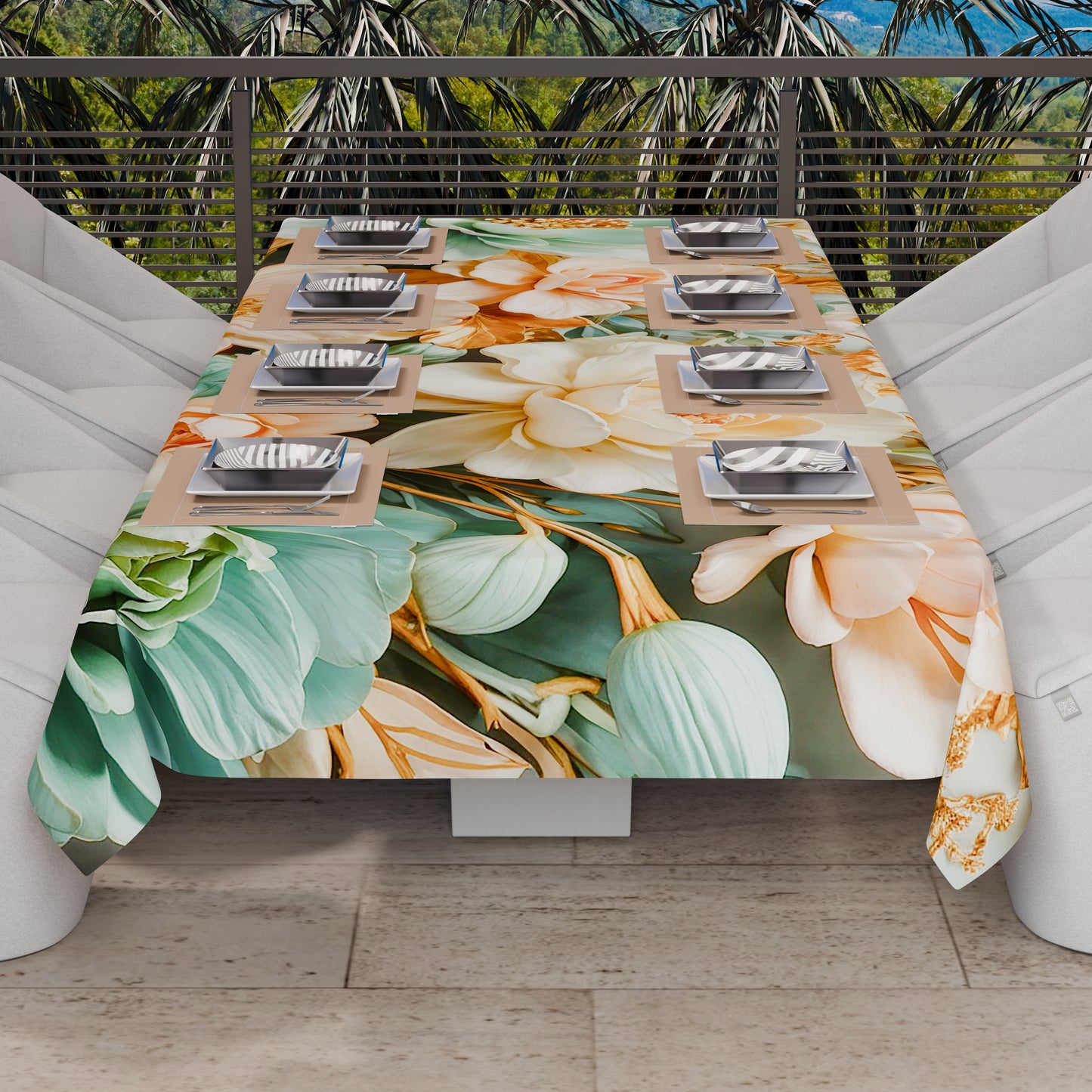 Telo Arredo Copridivano, Copriletto, Copritavolo e Copritutto in Microfibra | Fantasia Floreale 05-9