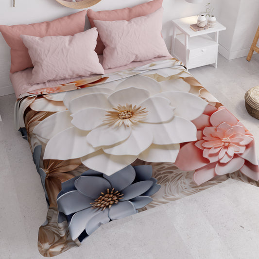 Boutis d'Été, Couverture Légère, Draps Boutis à Motif Floral 05-1