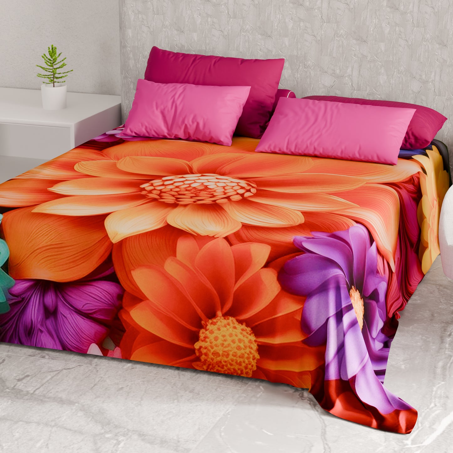 Telo Arredo Copridivano, Copriletto, Copritavolo e Copritutto in Microfibra | Fantasia Floreale 05-12