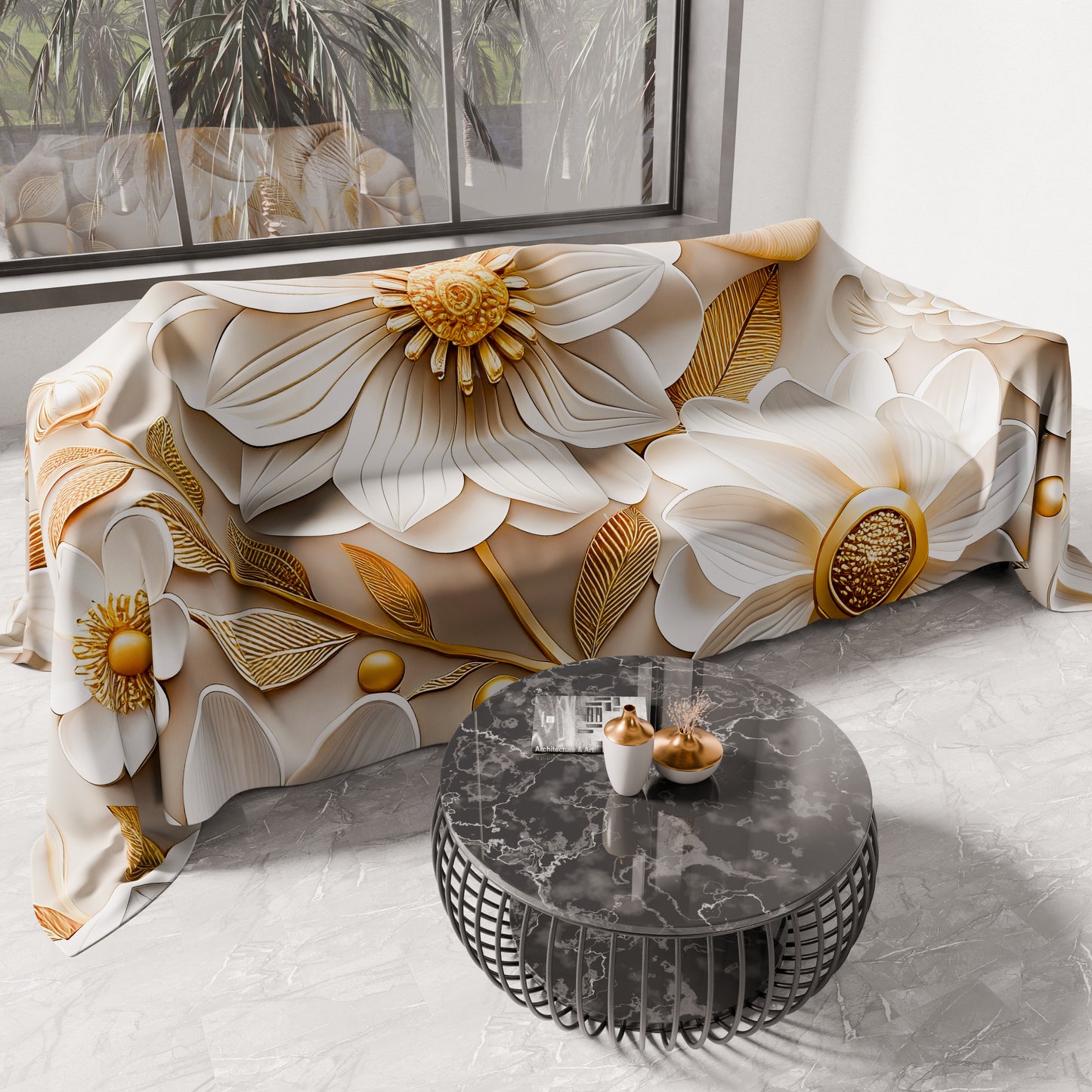 Copriletto Estivo, Coperta Leggera, Lenzuola Copriletto Floreale 05-13