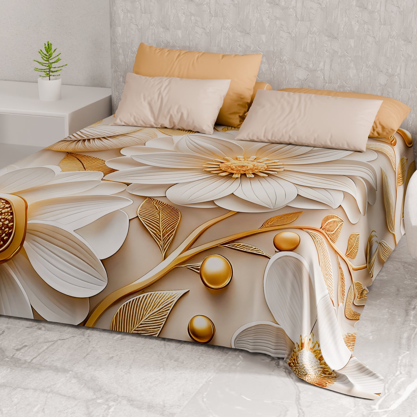 Telo Arredo Copridivano, Copriletto, Copritavolo e Copritutto in Microfibra | Fantasia Floreale 05-13