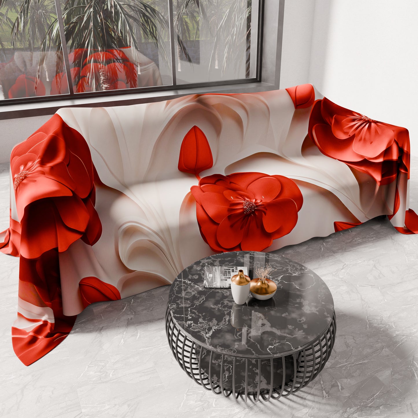 Copriletto Estivo, Coperta Leggera, Lenzuola Copriletto Floreale 05-14