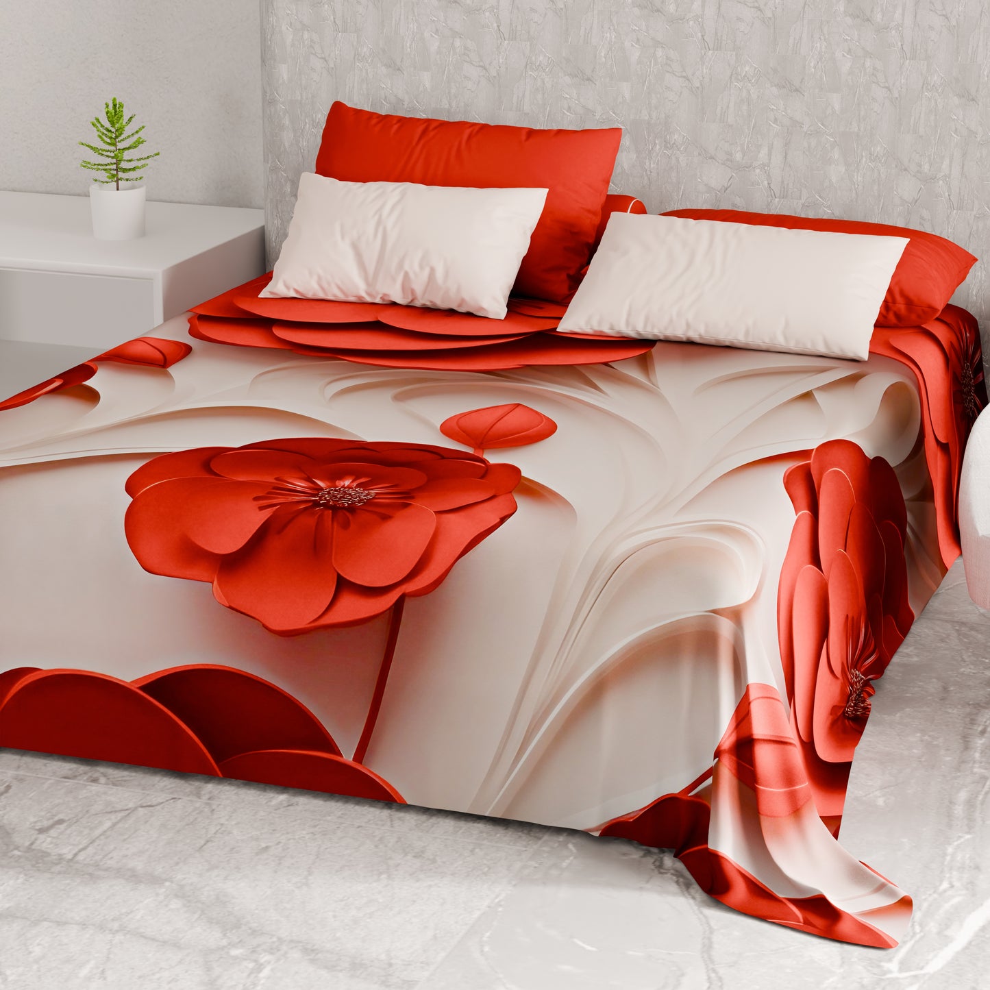 Telo Arredo Copridivano, Copriletto, Copritavolo e Copritutto in Microfibra | Fantasia Floreale 05-14