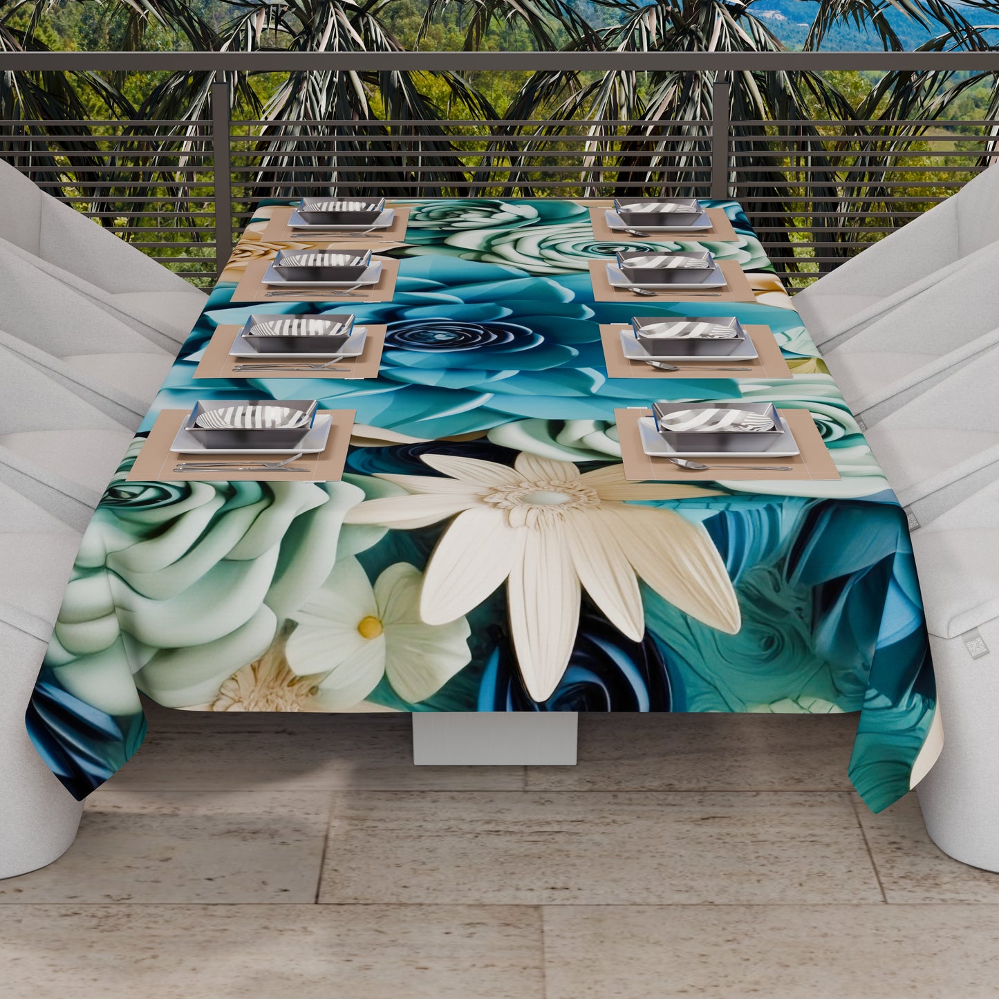 Telo Arredo Copridivano, Copriletto, Copritavolo e Copritutto in Microfibra | Fantasia Floreale 05-15