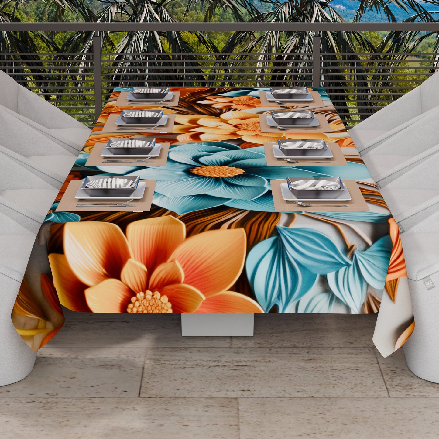 Telo Arredo Copridivano, Copriletto, Copritavolo e Copritutto in Microfibra | Fantasia Floreale 05-16