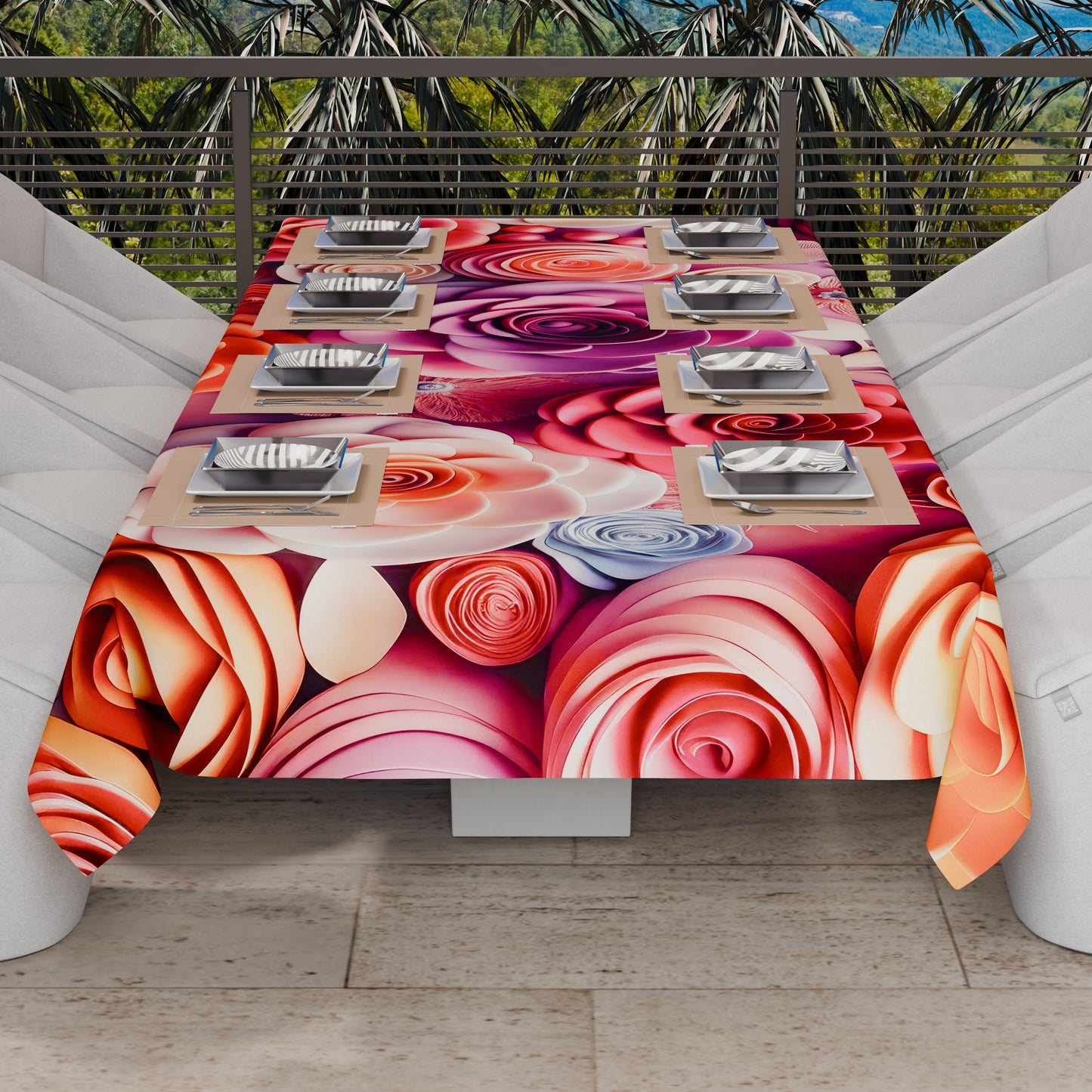 Telo Arredo Copridivano, Copriletto, Copritavolo e Copritutto in Microfibra | Fantasia Floreale 05-17