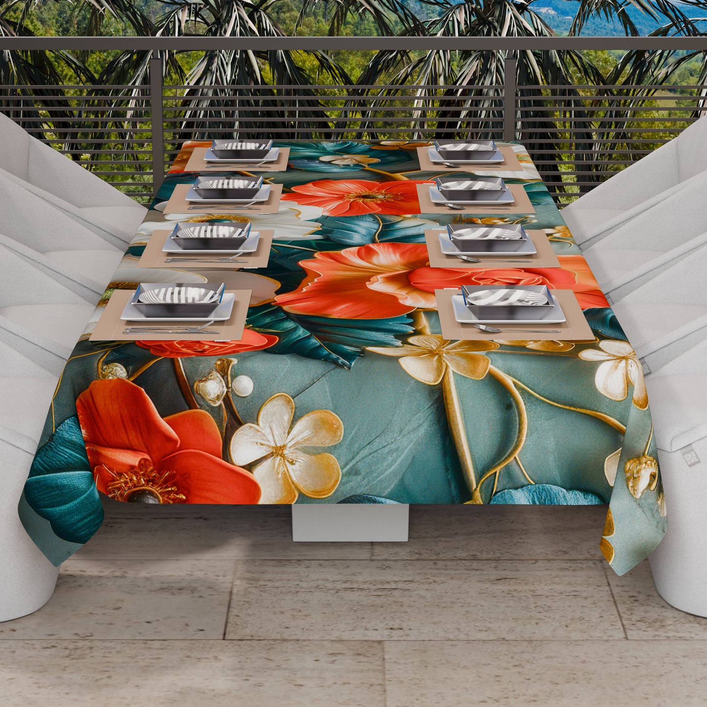 Telo Arredo Copridivano, Copriletto, Copritavolo e Copritutto in Microfibra | Fantasia Floreale 05-18