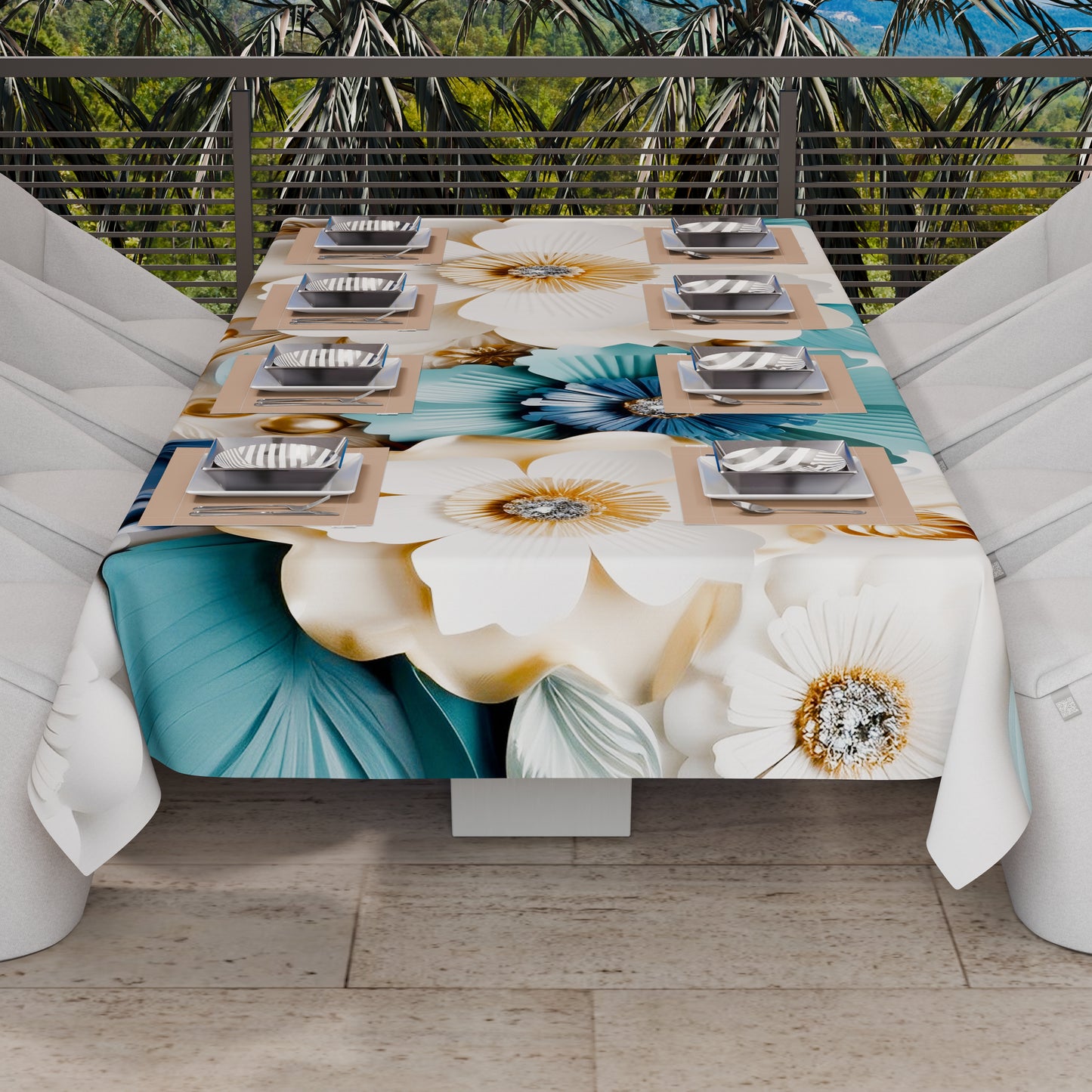 Telo Arredo Copridivano, Copriletto, Copritavolo e Copritutto in Microfibra | Fantasia Floreale 05-19