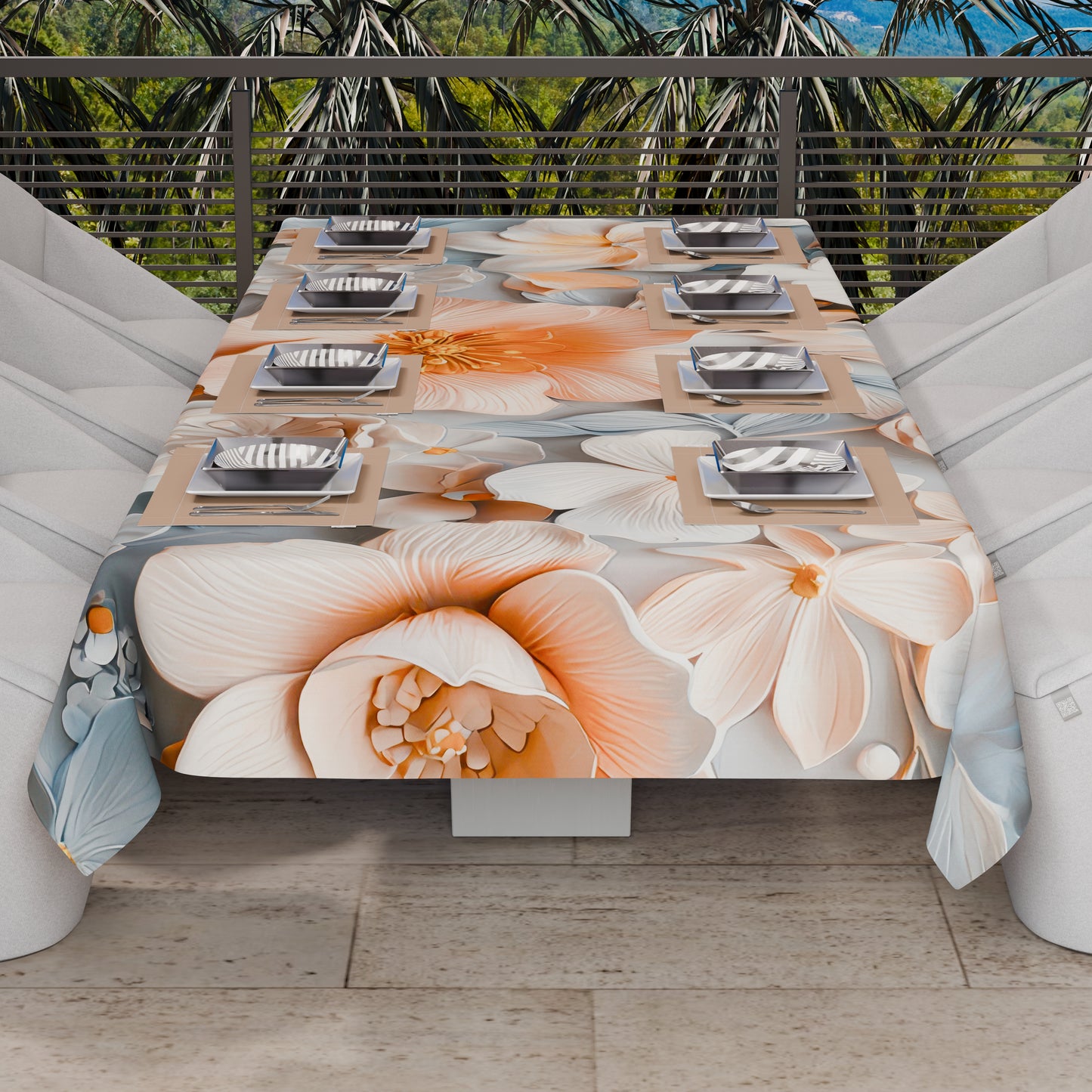 Telo Arredo Copridivano, Copriletto, Copritavolo e Copritutto in Microfibra | Fantasia Floreale 05-20