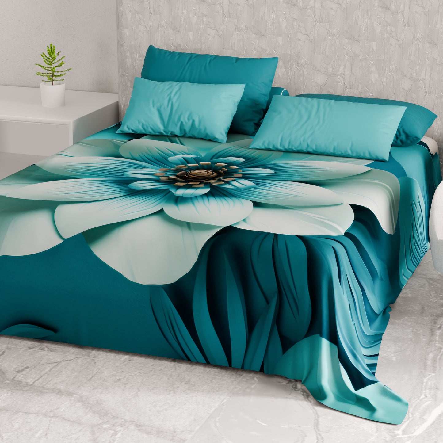 Telo Arredo Copridivano, Copriletto, Copritavolo e Copritutto in Microfibra | Fantasia Floreale 05-21