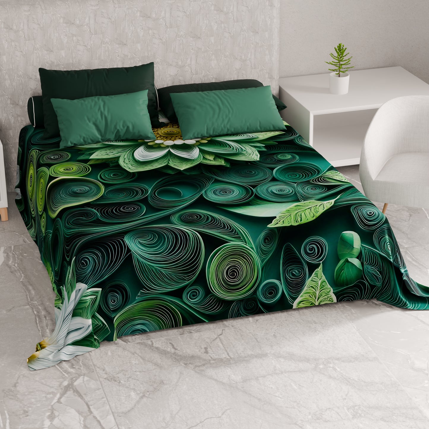 Telo Arredo Copridivano, Copriletto, Copritavolo e Copritutto in Microfibra | Fantasia Floreale 05-22