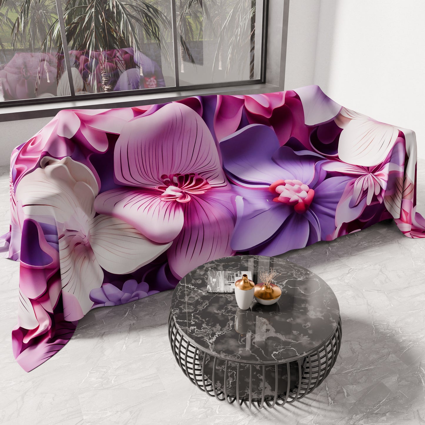 Copriletto Estivo, Coperta Leggera, Lenzuola Copriletto Floreale 05-23