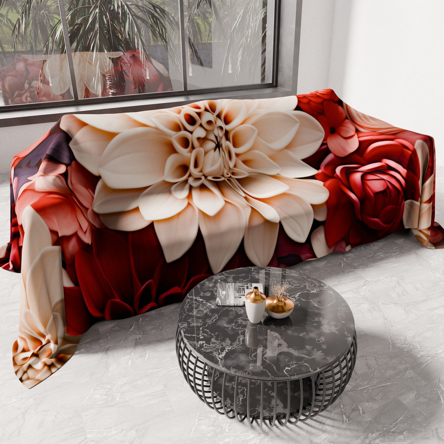 Copriletto Estivo, Coperta Leggera, Lenzuola Copriletto Floreale 05-24