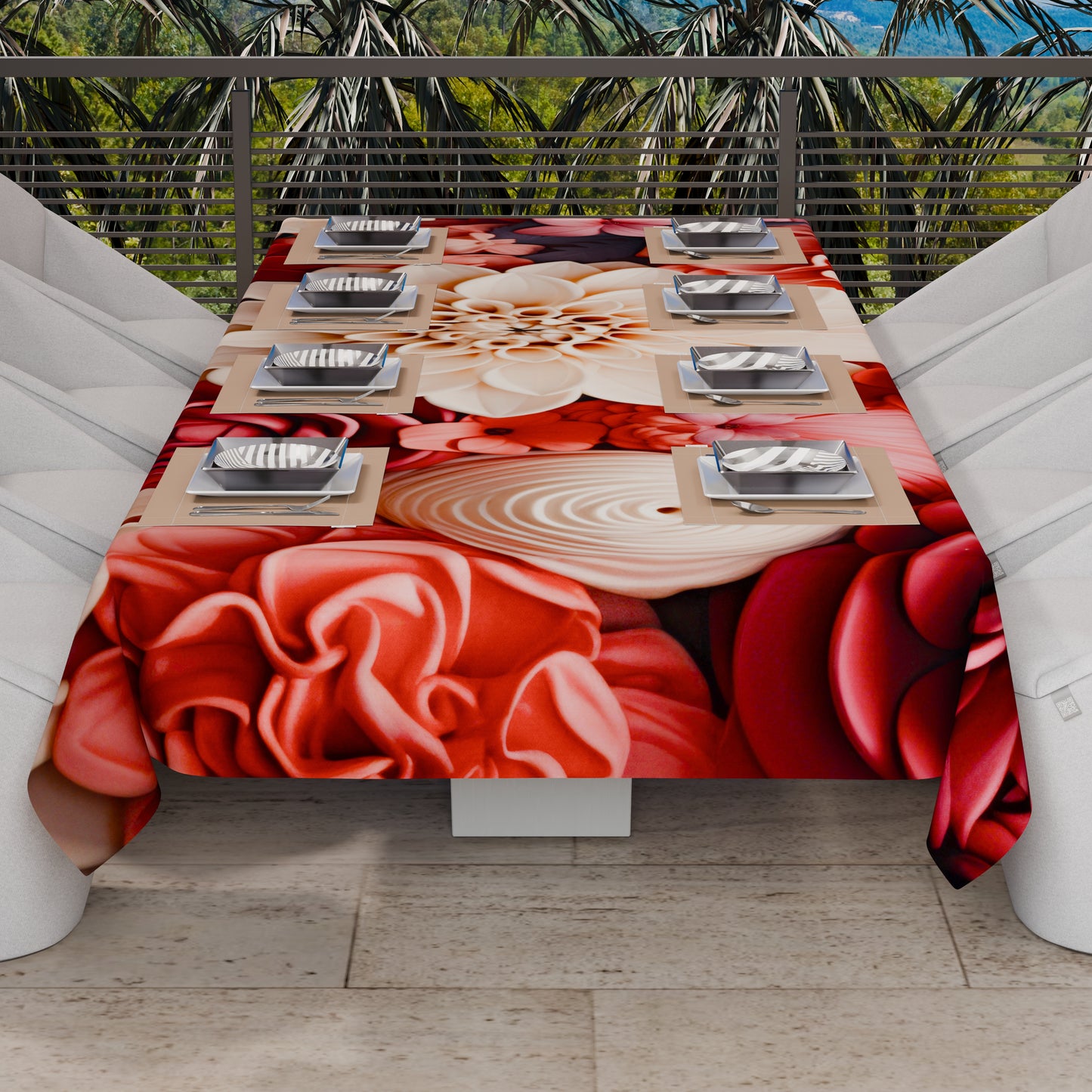 Telo Arredo Copridivano, Copriletto, Copritavolo e Copritutto in Microfibra | Fantasia Floreale 05-24