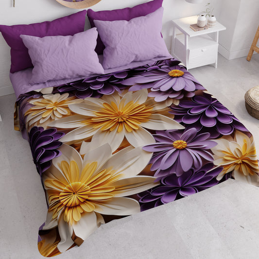 Boutis d'Été, Couverture Légère, Draps Boutis à Motif Floral 05-4